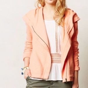 anthropologie saturday sunday coral moto jacket s